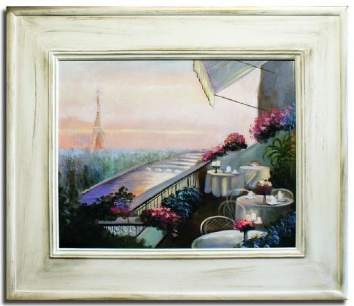 Ölbild Bilder Bild Gemälde Ölgemälde "Restaurant" Handarbeit Mit Rahmen G15962