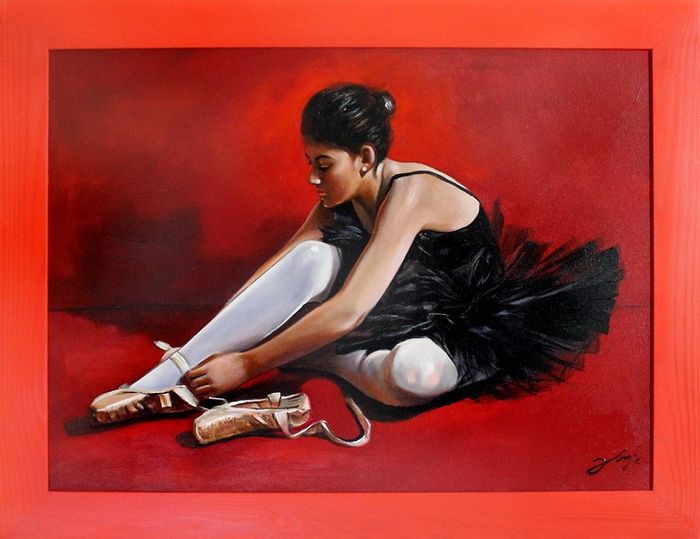 Ballett Russland Bild Theater Echte Handarbeit Rahmen Öl Gemälde Bilder G17237