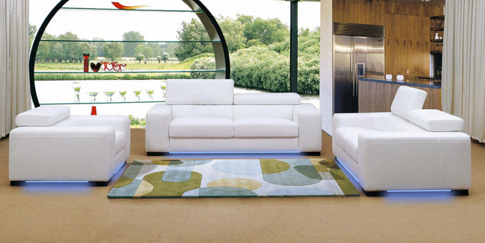 XXL Big 3 Sitzer (ohne 2+1) Sofa Couch Polster Couchen Sofas Leder Sitz Design