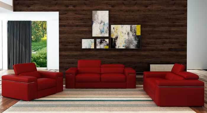 Moderne Sofagarnitur Multifunktions Couch Leder Polster Sitz Couch Garnitur 3+2