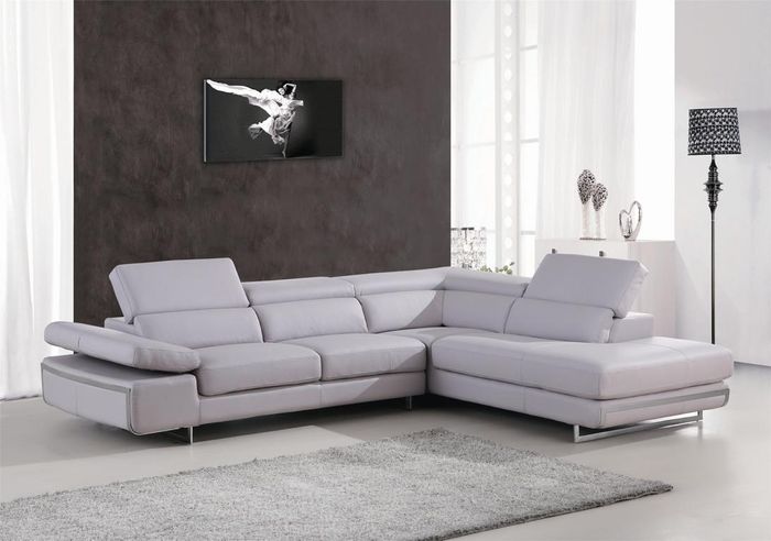 Ecksofa Multifunktion Couch Medien TV Sofa Couch Ledersofa Wohnlandschaft L Form