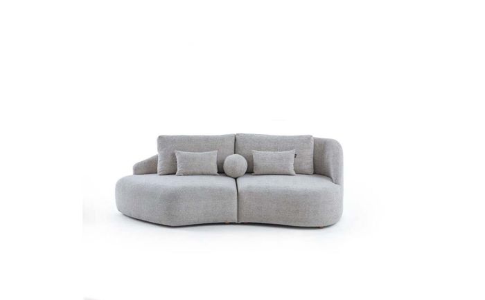 Moderner Hellgrauer 3-Sitzer Wohnzimmer Dreisitzer Luxus Couchen Sofas