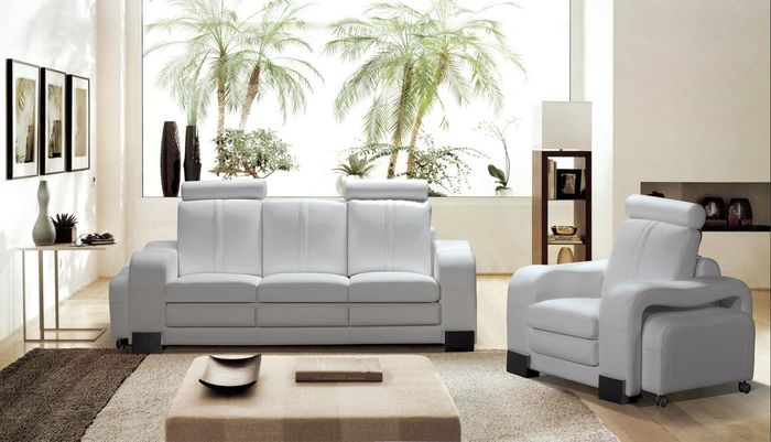 Sofagarnitur Polster Sofa Couch Sitz Set 3+2 Sitzer Couchen Sofas Leder Neu