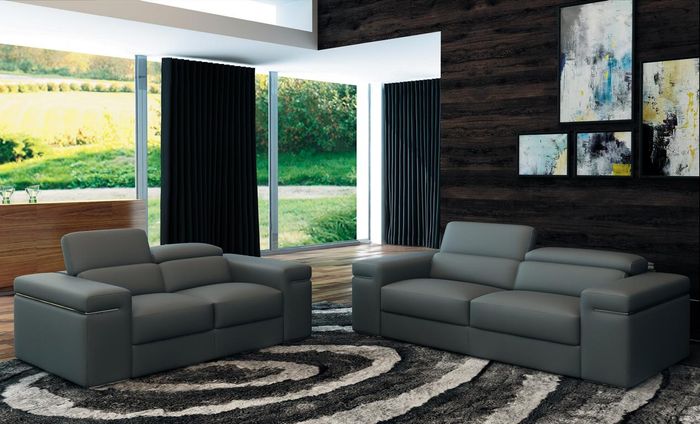 Multifunktions Ledercouch Sitz Polster Wohnzimmer Set 3+2 Garnitur Sofa Couch