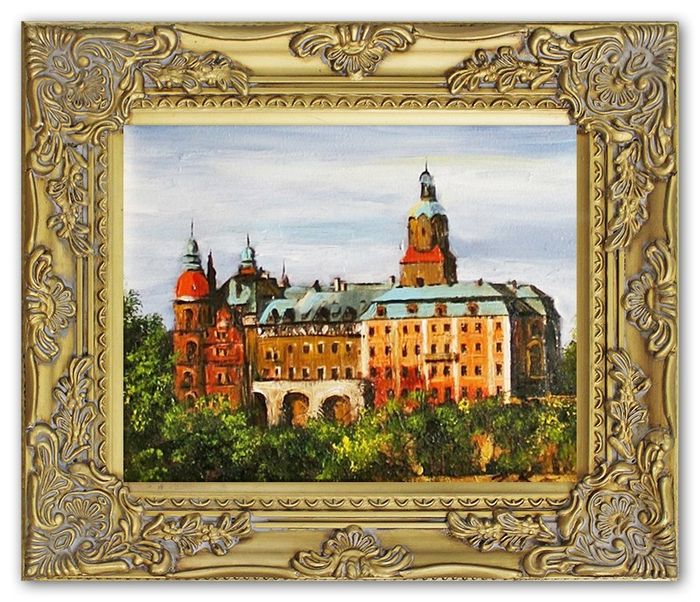 Ölbild Bilder Bild Gemälde Ölgemälde Schloss Handarbeit Mit Rahmen G04656