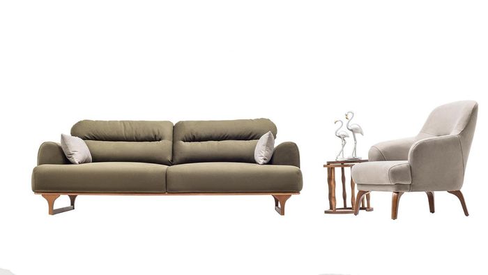 Wohnlandschaft Sofa Couch Set Sitzgruppe Lounge Polstergarnitur Sitzgruppe 3+1
