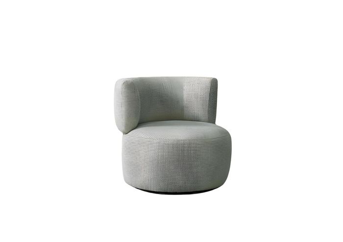 Designer Sessel 1 Sitzer Stoff Textil Luxus Modern Möbel Einsitzer Rund
