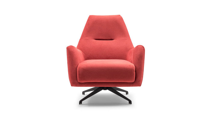 Wohnzimmer Sessel Ohrensessel Stoffsessel Rot Polster Einsitzer Sitz