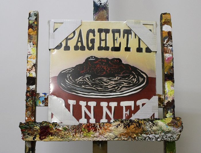 Abstrakt Malerei Leinwand Spaghetti Handarbeit Rahmen Öl Gemälde Bilder G96205