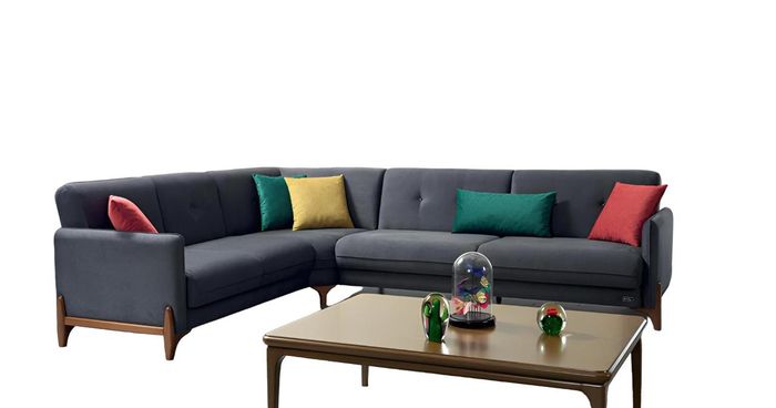 Luxus Textil Ecksofa L-form Polster Möbel Möbel Sofa Sitz Möbel Wohnzimmer