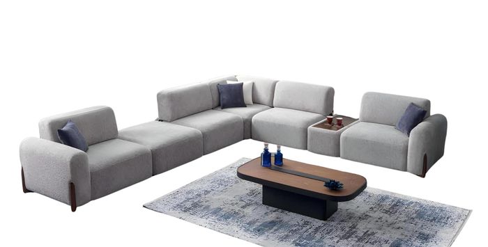 Sofagarnitur Ecksofa L-Form Designer Möbel Wohnzimmer Couch Möbel