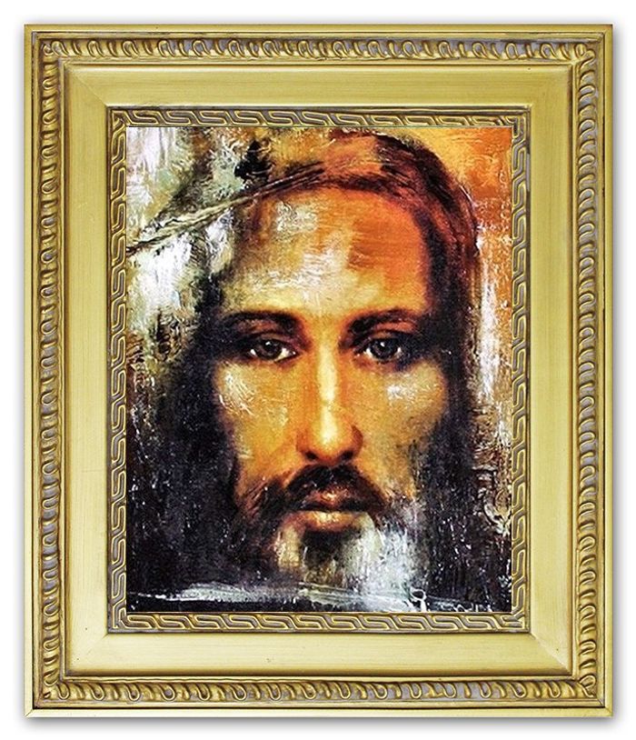 Religion Jesus Christus Handarbeit Ölbild Bild Ölbilder Rahmen Bilder G01093