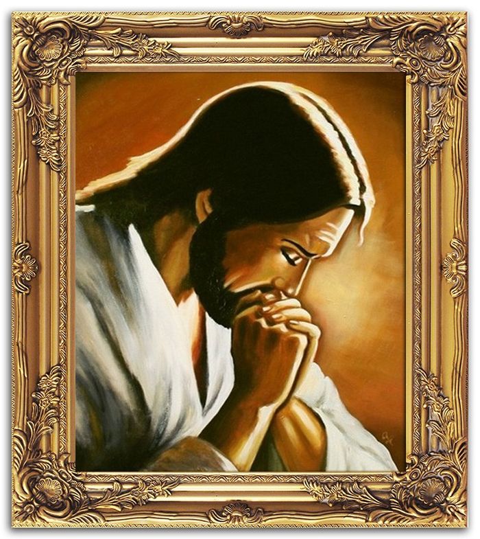 Religion Jesus Christus Handarbeit Ölbild Bild Ölbilder Rahmen Bilder G01609
