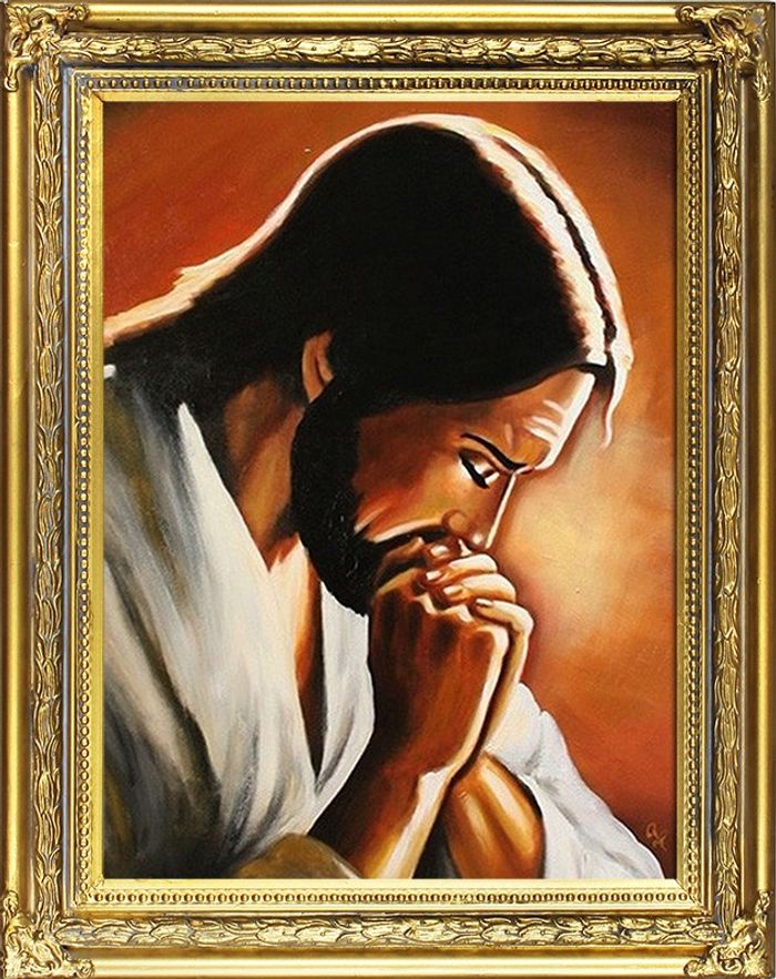 Religion Jesus Christus Handarbeit Ölbild Bild Ölbilder Rahmen Bilder G94076