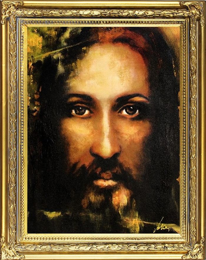 Religion Jesus Christus Handarbeit Ölbild Bild Ölbilder Rahmen Bilder G94077