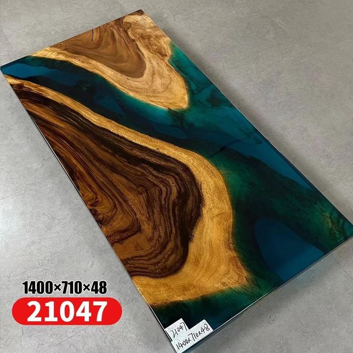Tisch Esstisch Tische Harz Epoxy Massive Design Möbel 140x71 Echtes Holz Epoxid