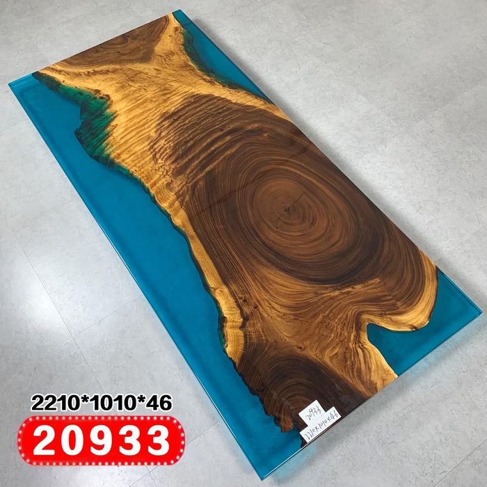 Esstisch River Table Massiv Tische 221x101 Flusstisch Epoxidharz Meer Waterfall