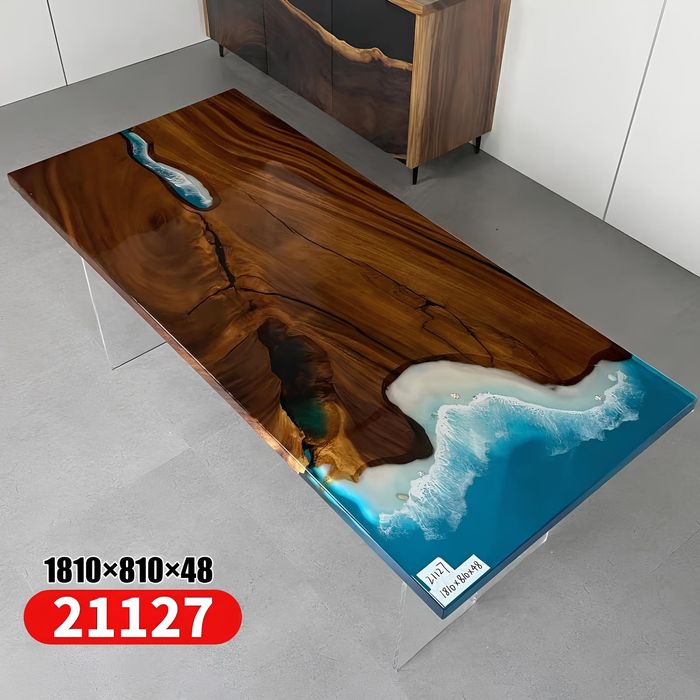 Esstisch River Table Echtes Holz Flusstisch 181x81cm Massive Tische Epoxidharz