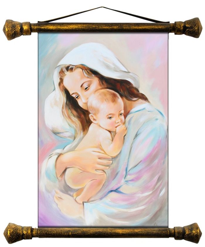 Religion Maria Handarbeit Ölbild Bild Ölbilder Rahmen Bilder G01539