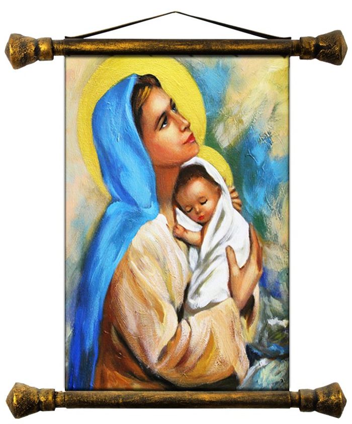 Religion Maria Handarbeit Ölbild Bild Ölbilder Rahmen Bilder G01544