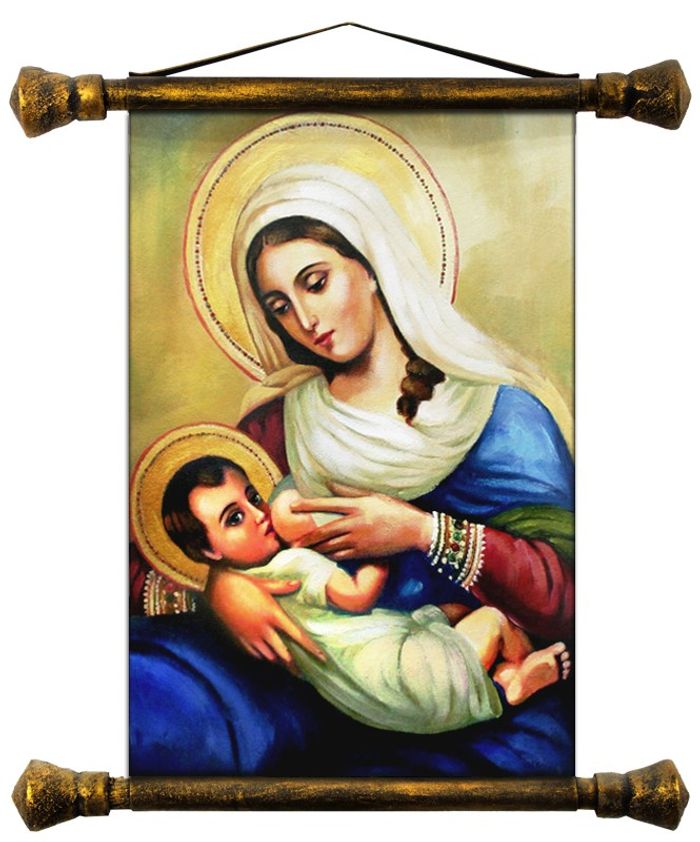Religion Maria Handarbeit Ölbild Bild Ölbilder Rahmen Bilder G01549