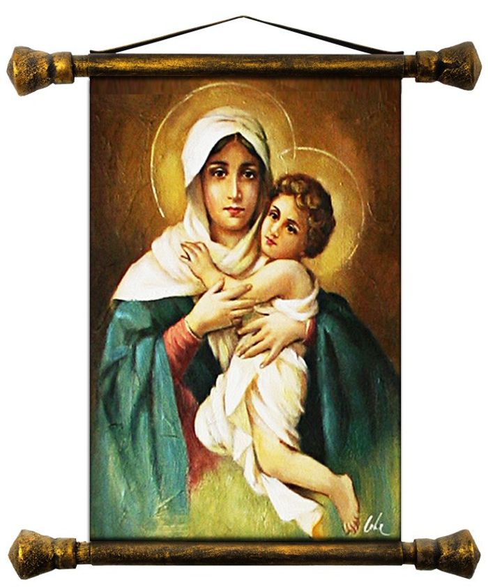 Religion Maria Handarbeit Ölbild Bild Ölbilder Rahmen Bilder G01597