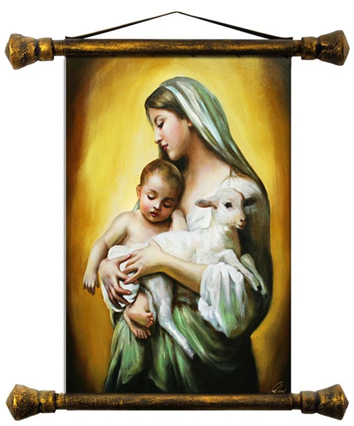 Religion Maria Handarbeit Ölbild Bild Ölbilder Rahmen Bilder G01600