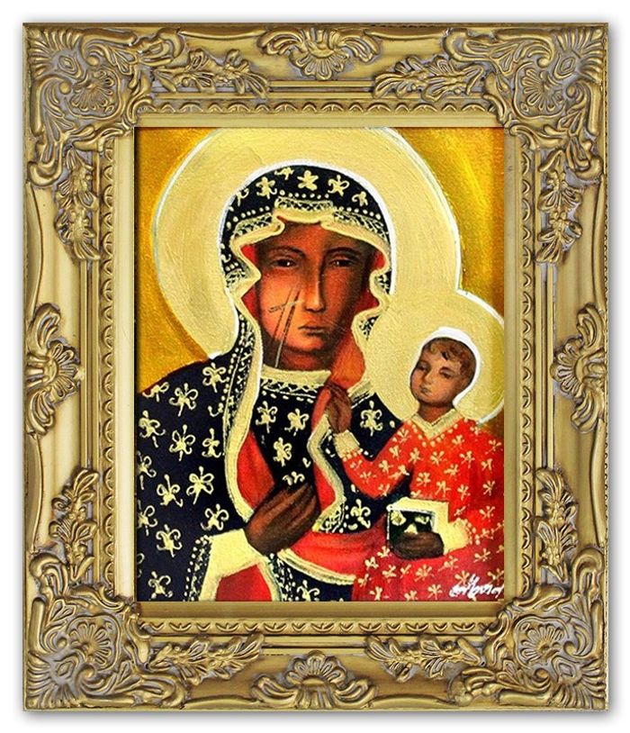 Religion Maria Handarbeit Ölbild Bild Ölbilder Rahmen Bilder G02034