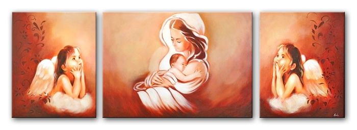Religion Maria Handarbeit Ölbild Bild Ölbilder Rahmen Bilder G02039