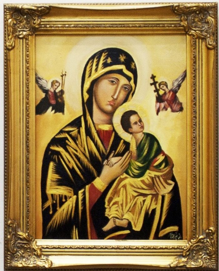 Religion Maria Handarbeit Ölbild Bild Ölbilder Rahmen Bilder G02578