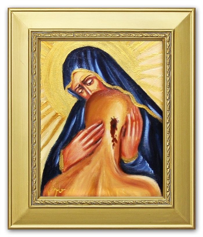 Religion Maria Handarbeit Ölbild Bild Ölbilder Rahmen Bilder G04442