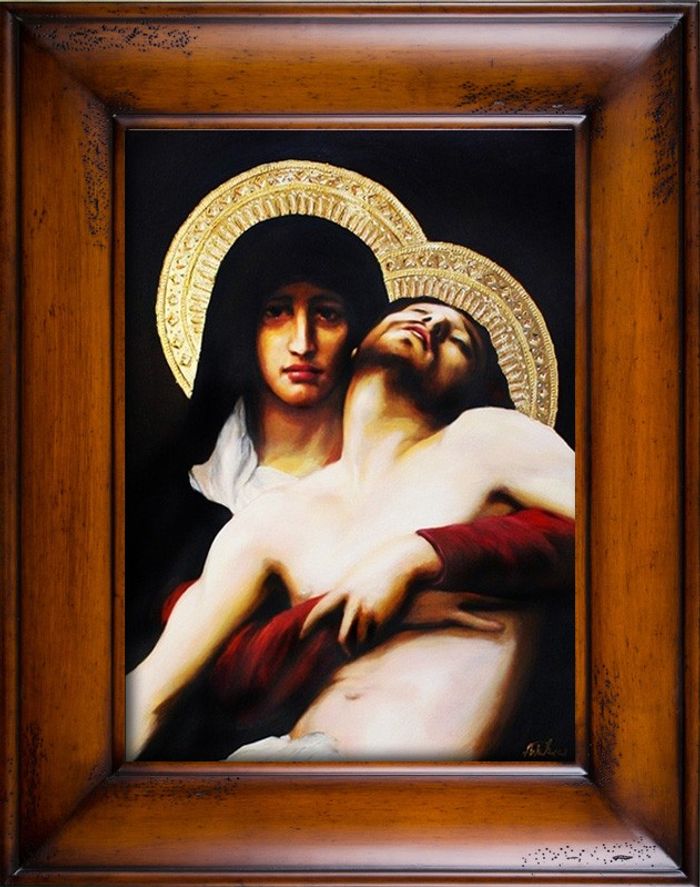 Religion Maria Handarbeit Ölbild Bild Ölbilder Rahmen Bilder G06240