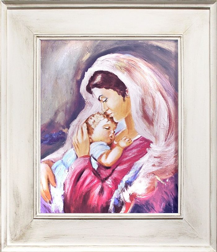 Religion Maria Handarbeit Ölbild Bild Ölbilder Rahmen Bilder G93873
