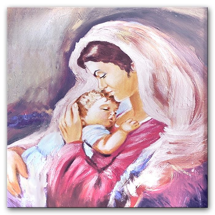 Religion Maria Handarbeit Ölbild Bild Ölbilder Rahmen Bilder G94053
