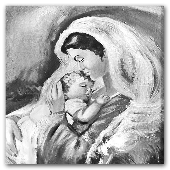 Religion Maria Handarbeit Ölbild Bild Ölbilder Rahmen Bilder G94056