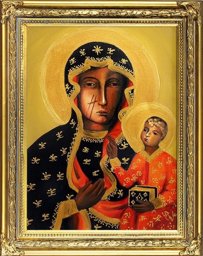 Religion Maria Handarbeit Ölbild Bild Ölbilder Rahmen Bilder G94074