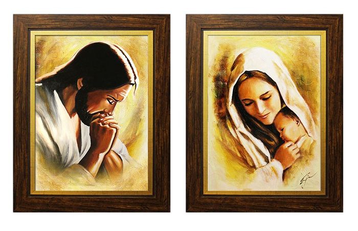 Religion Handarbeit Ölbild Bild Ölbilder Rahmen Bilder G94122