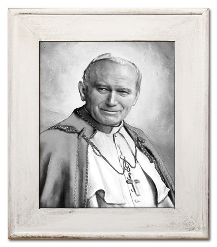 Ölbild Echte Handarbeit Bild Bilder Gemälde mit Rahmen Direkt vom Künstler Papst