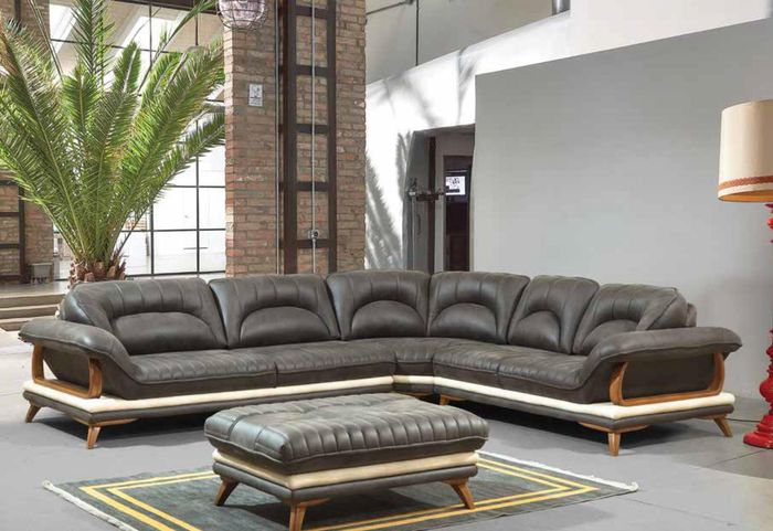 Ecksofa L Form Sofa Couch Polster Sofas Wohnlandschaft Stoffsofa Hocker Couchen