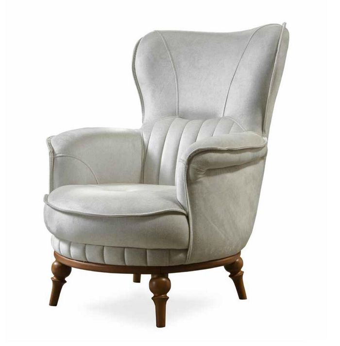 Sessel Luxus Design Textil Wohnzimmer Klassisches Stil Möbel Lounge Lehnstuhl