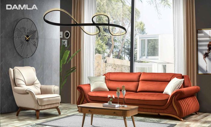 Sofa Couch Polster 3+1 Sitz Kunstleder Sofas Sessel Sitz Garnituren Design