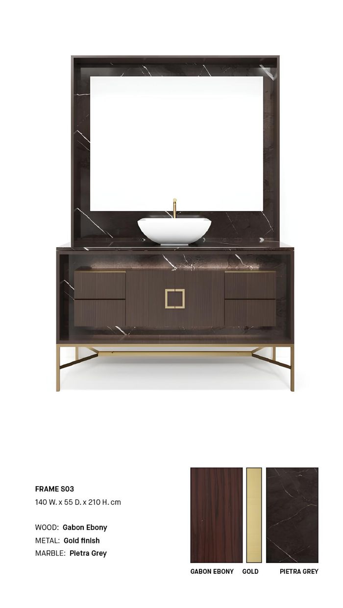 Brauner Badezimmerschrank Badezimmermöbel Klassische Möbel Badezimmerschrank