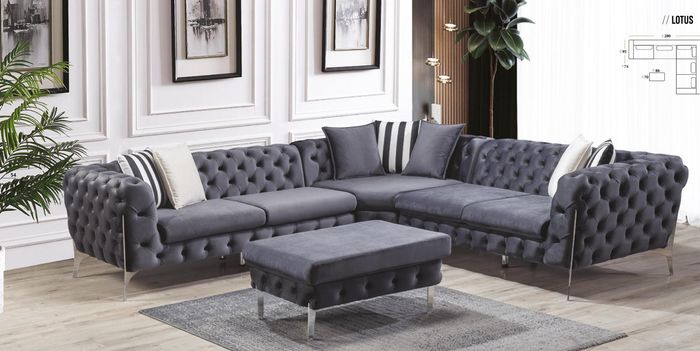 Ecksofa Couch Polster Möbel Eckgarnitur Couchen Sofa Chesterfield Wohnlandschaft