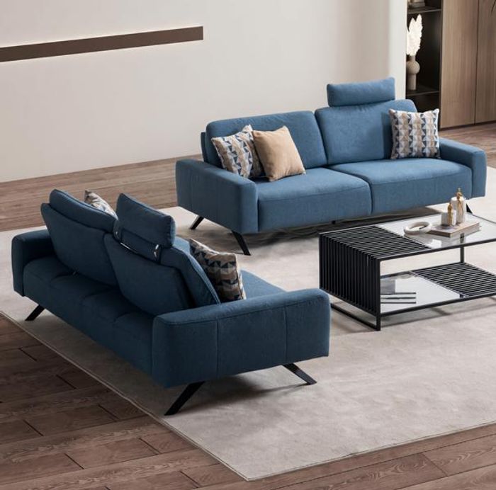 Sofagarnitur 3+3 Sitzer Neu Set Design Sofas Polster Couchen Textil Relax Modern
