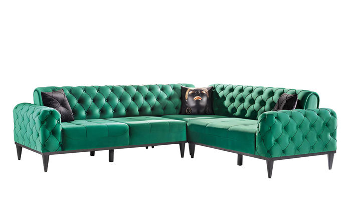 Textil Sofa Ecksofa Sofa Couch Polster Wohnlandschaft Stoff Sofas