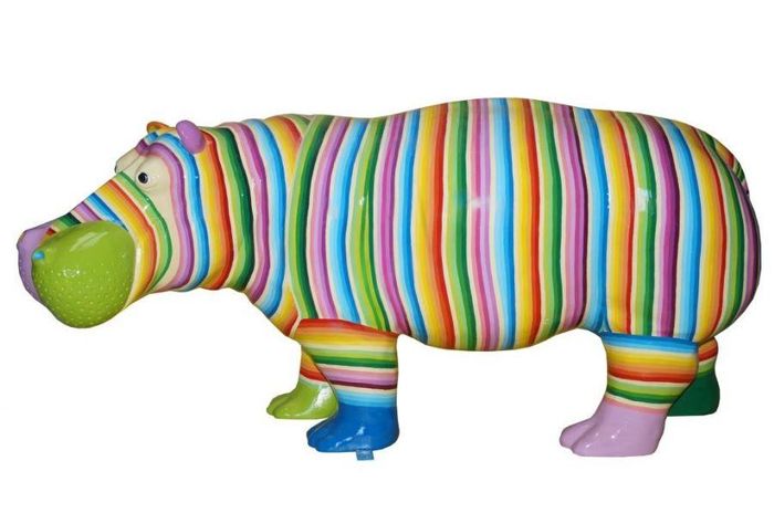 Design Nilpferd Figur Statue Skulptur Figuren Skulpturen Dekoration Deko C720R