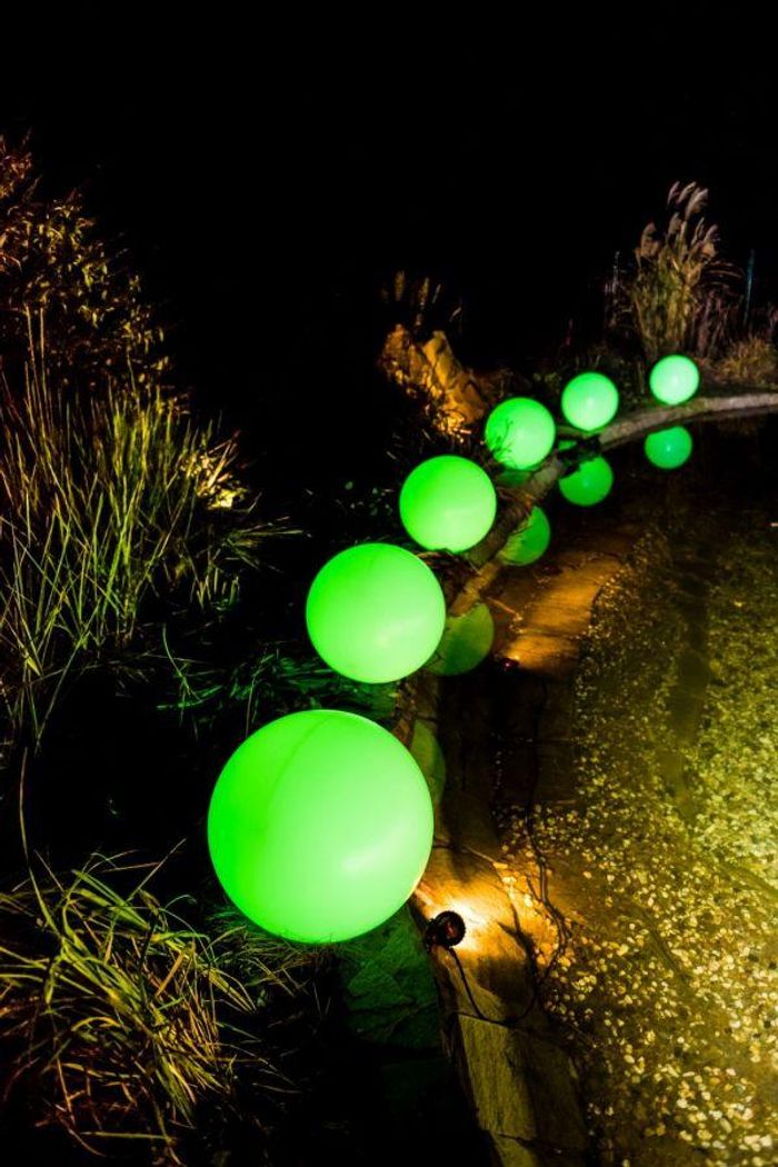 Design Kugel Leuchtend Lampe Außen Kugel Leuchte Garten Beleuchtung 50 cm Neu