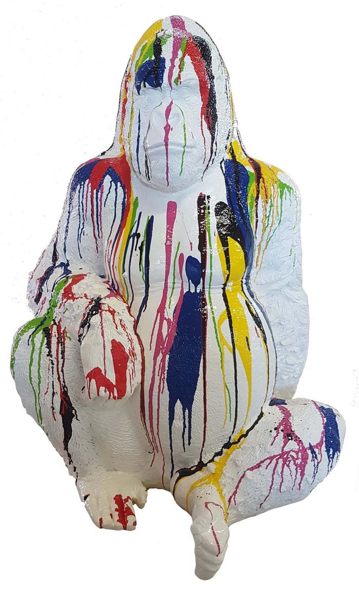 Handarbeit Abstrakte Figur Statue Design Bunte Statuen Skulptur 110cm Gorilla