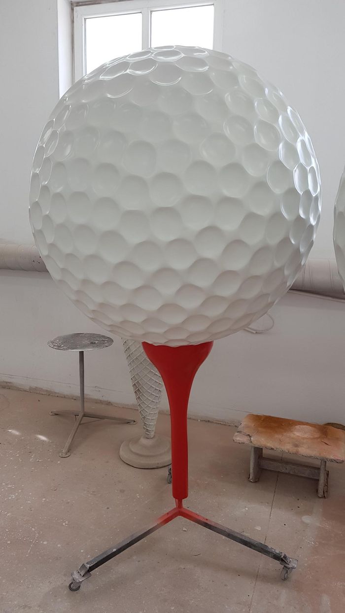 Abstrakte Deko Figur Statue Skulptur 120cm Figuren Statuen Skulpturen Golf Ball