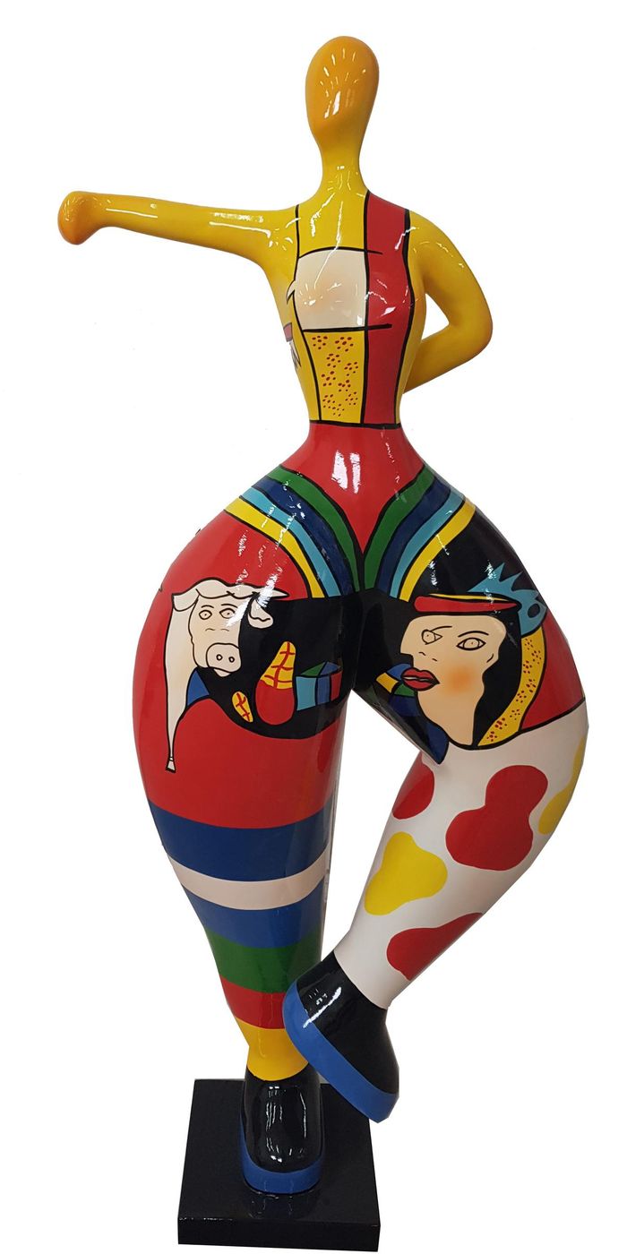 Handarbeit Abstrakte Figur Statue Design Bunte Statuen Skulptur 132cm Abstrakt